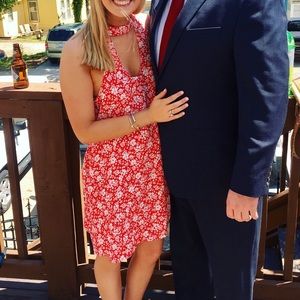 Red and white Lulus dress